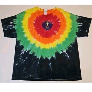 Vintage Y2K Rainforest Cafe Orlando Tie Dye Sz 2XL T-shirt Tee EUC 2000s Cotton
